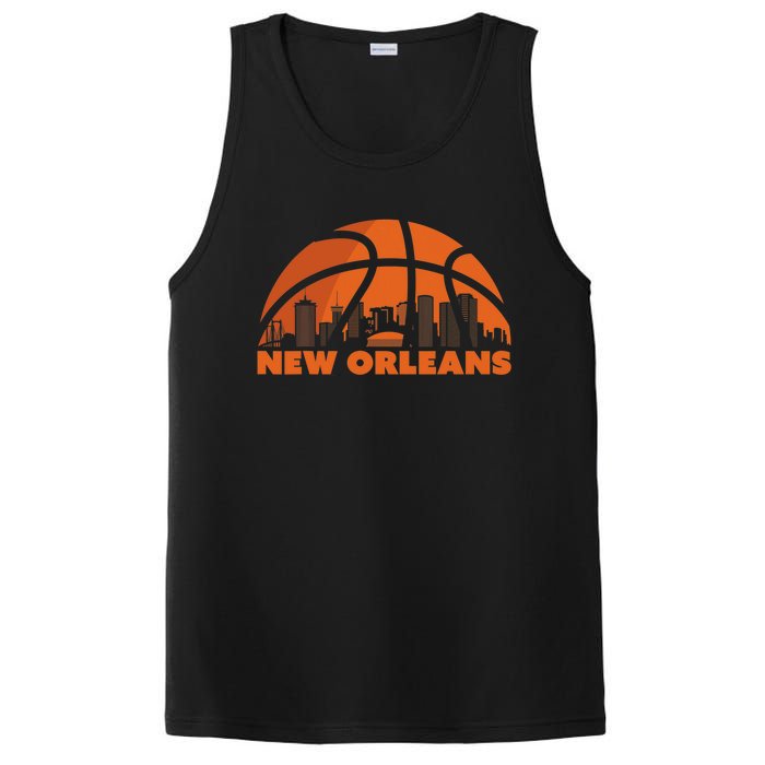 New Orleans City Skyline Louisiana Basketball Fan Jersey PosiCharge Competitor Tank