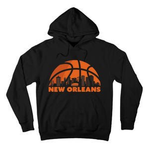 New Orleans City Skyline Louisiana Basketball Fan Jersey Tall Hoodie