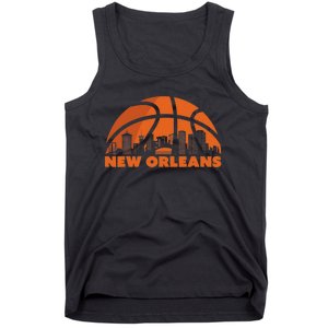 New Orleans City Skyline Louisiana Basketball Fan Jersey Tank Top