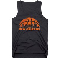 New Orleans City Skyline Louisiana Basketball Fan Jersey Tank Top