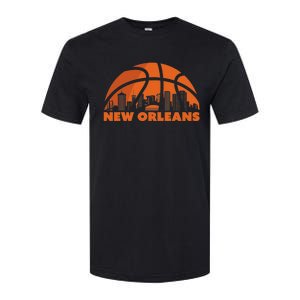 New Orleans City Skyline Louisiana Basketball Fan Jersey Softstyle CVC T-Shirt