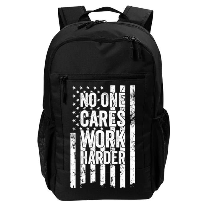 No One Cares Work Harder Motivational Workout Gym Daily Commute Backpack