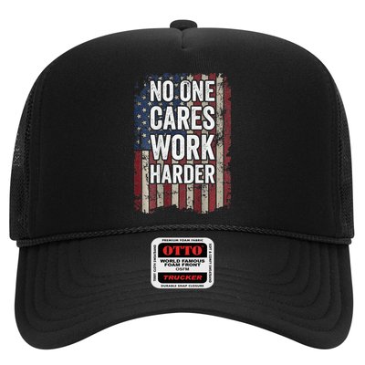 No One Cares Work Harder Gym Motivational Workout Trucker Hat