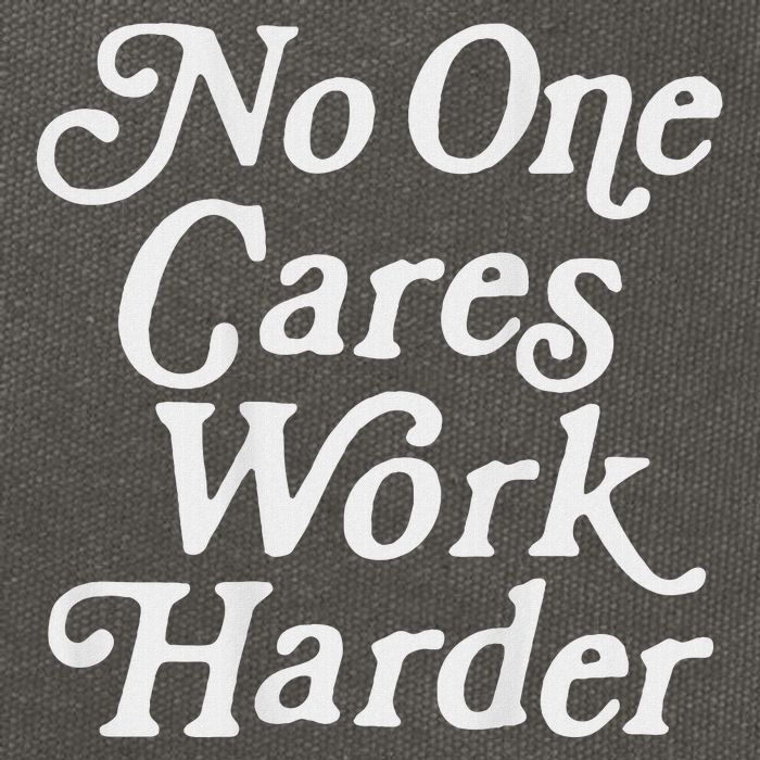 No One Cares Work Harder Gym Motivation Cotton Canvas Backpack
