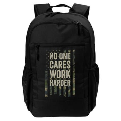 No One Cares Work Harder Motivational Workout Gym Backpack