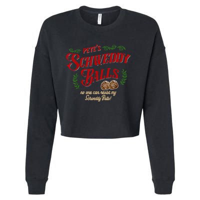 No One Can Resist My Schweddy Balls! Funny Christmas Design Cropped Pullover Crew