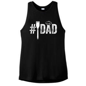 Number One Cooking Dad For Fathers Day #1 Daddy Ladies PosiCharge Tri-Blend Wicking Tank