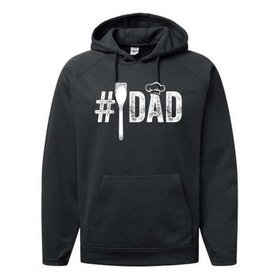 Number One Cooking Dad For Fathers Day #1 Daddy Performance Fleece Hoodie