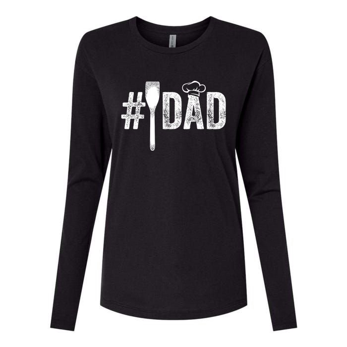 Number One Cooking Dad For Fathers Day #1 Daddy Womens Cotton Relaxed Long Sleeve T-Shirt