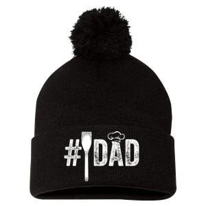 Number One Cooking Dad For Fathers Day #1 Daddy Pom Pom 12in Knit Beanie