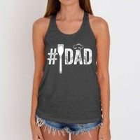 Number One Cooking Dad For Fathers Day #1 Daddy Women's Knotted Racerback Tank