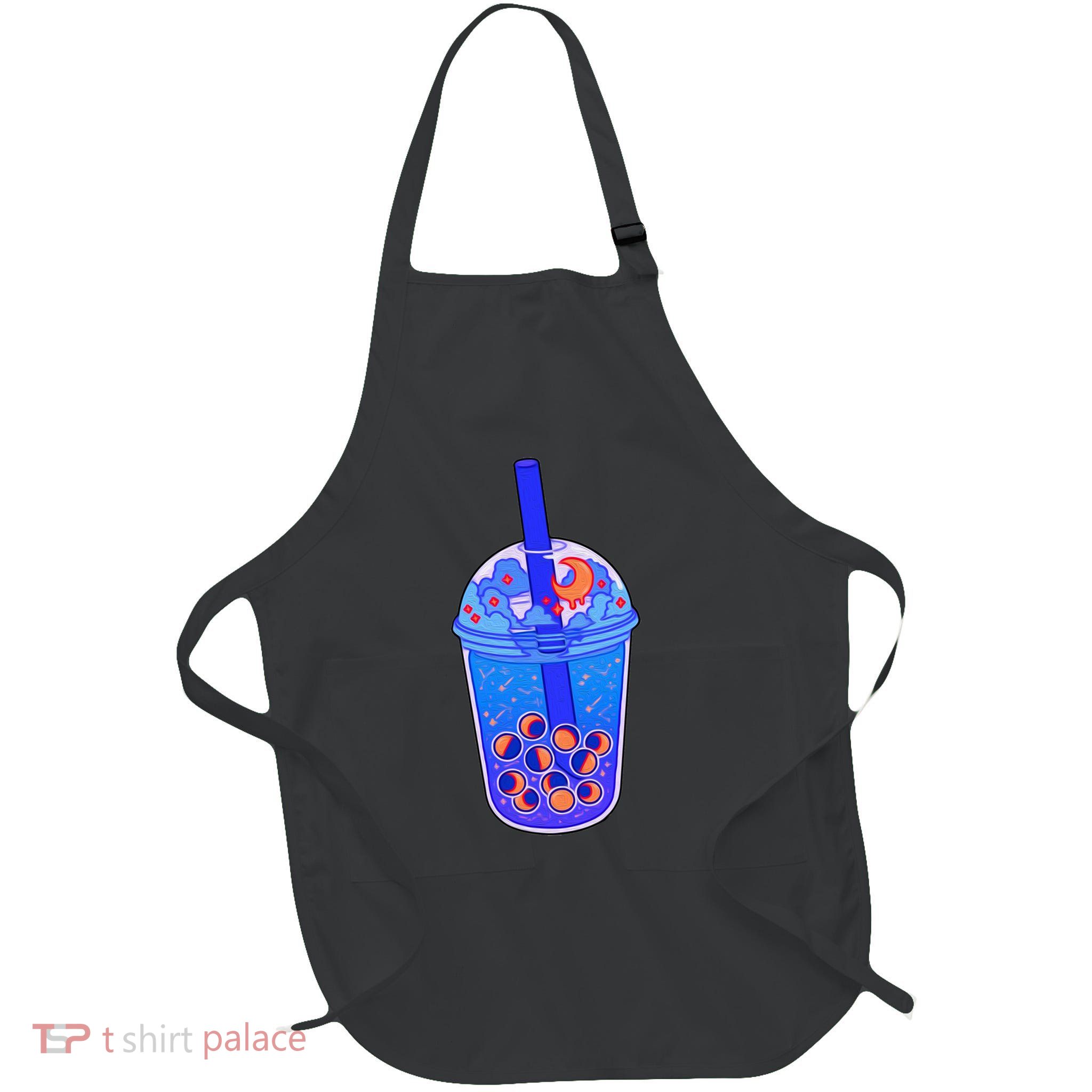 Nocturn Boba Tea Full-Length Apron With Pockets