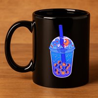 Nocturn Boba Tea 11oz C Handle Ceramic Mug