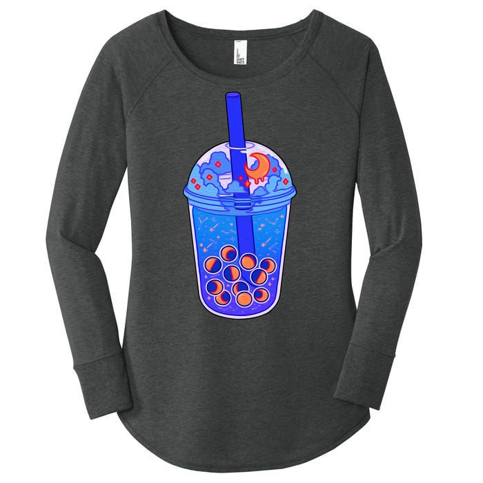 Nocturn Boba Tea Women's Perfect Tri Tunic Long Sleeve Shirt