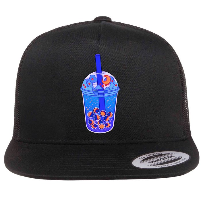 Nocturn Boba Tea Flat Bill Trucker Hat