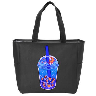 Nocturn Boba Tea Zip Tote Bag