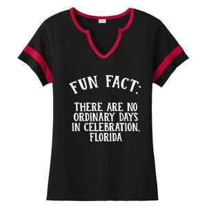 No Ordinary Days In Celebration Florida Pun Fl Joke Cute Gift Ladies Halftime Notch Neck Tee