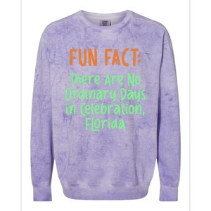 No Ordinary Days In Celebration Florida Pun Fl Joke Meaningful Gift Colorblast Crewneck Sweatshirt