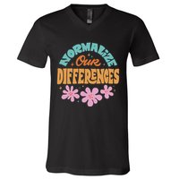 Normalize Our Differences V-Neck T-Shirt