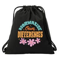 Normalize Our Differences Drawstring Bag