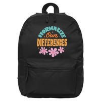 Normalize Our Differences 16 in Basic Backpack