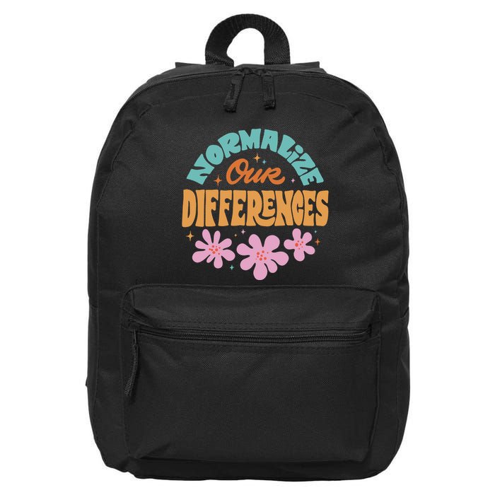 Normalize Our Differences 16 in Basic Backpack