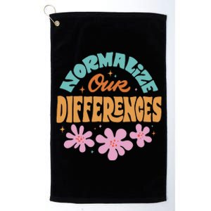 Normalize Our Differences Platinum Collection Golf Towel