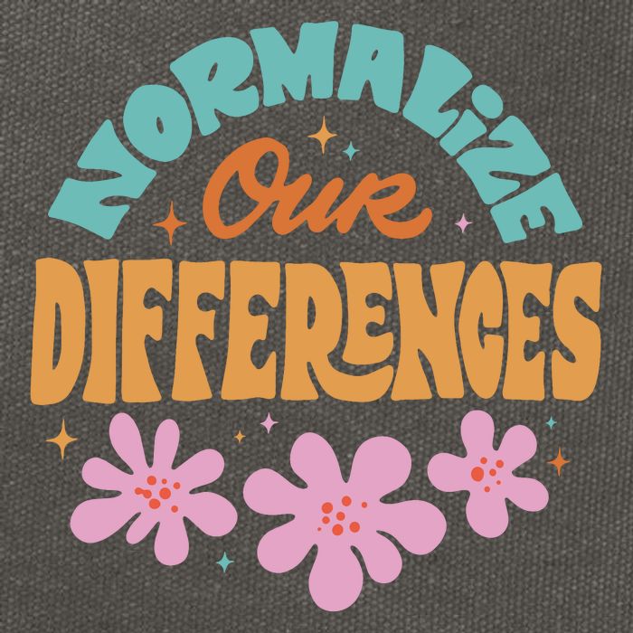 Normalize Our Differences Cotton Canvas Backpack