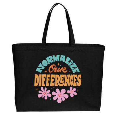 Normalize Our Differences Cotton Canvas Jumbo Tote