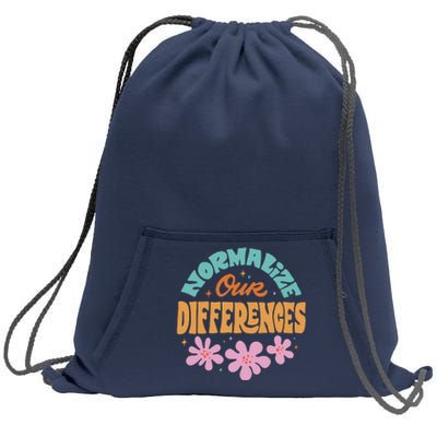 Normalize Our Differences Sweatshirt Cinch Pack Bag