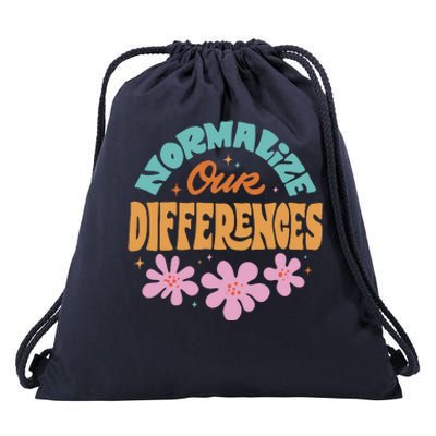 Normalize Our Differences Drawstring Bag