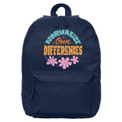 Normalize Our Differences 16 in Basic Backpack