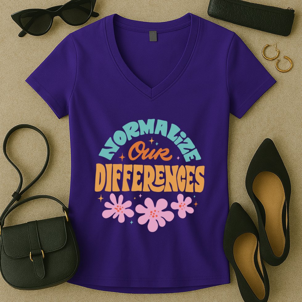 Normalize Our Differences Women's V-Neck T-Shirt