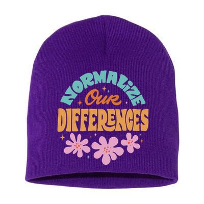 Normalize Our Differences Short Acrylic Beanie