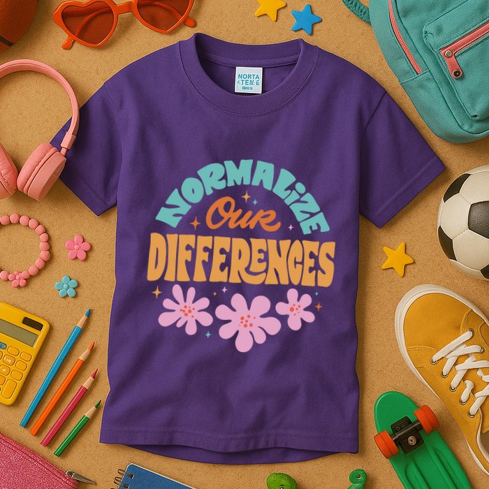 Normalize Our Differences Kids T-Shirt