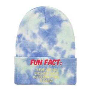 No Ordinary Days In Celebration Florida Pun Fl Joke Gift Tie Dye 12in Knit Beanie