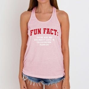 No Ordinary Days In Celebration Florida Pun Fl Joke Gift Women's Knotted Racerback Tank