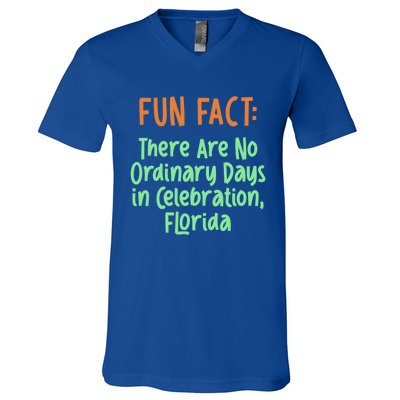 No Ordinary Days In Celebration Florida Pun Fl Joke Gift V-Neck T-Shirt