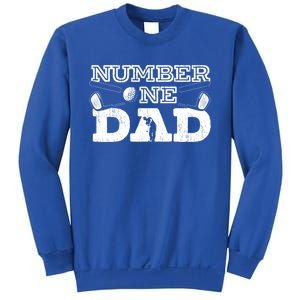 Number One Dad Golf Father Golfing Daddy Gift Sweatshirt