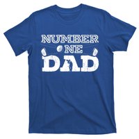 Number One Dad Golf Father Golfing Daddy Gift T-Shirt