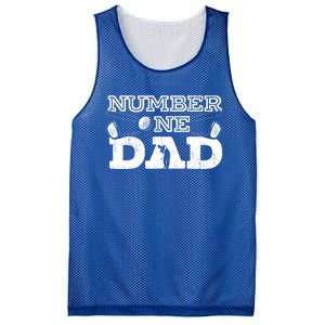 Number One Dad Golf Father Golfing Daddy Gift Mesh Reversible Basketball Jersey Tank