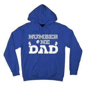 Number One Dad Golf Father Golfing Daddy Gift Tall Hoodie