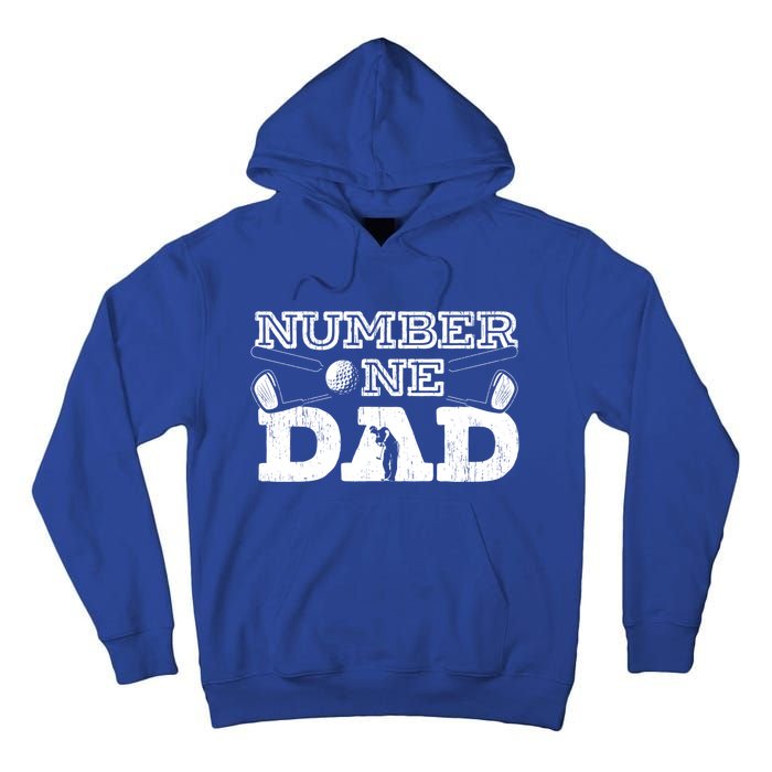 Number One Dad Golf Father Golfing Daddy Gift Tall Hoodie