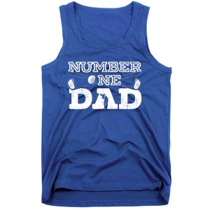 Number One Dad Golf Father Golfing Daddy Gift Tank Top