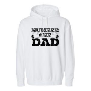 Number One Dad Golf Father Golfing Daddy Gift Garment-Dyed Fleece Hoodie