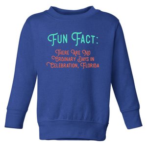 No Ordinary Days In Celebration Florida Pun Fl Joke Gift Toddler Sweatshirt