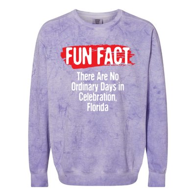 No Ordinary Days In Celebration Florida Pun Fl Joke Gift Colorblast Crewneck Sweatshirt