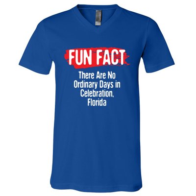 No Ordinary Days In Celebration Florida Pun Fl Joke Gift V-Neck T-Shirt