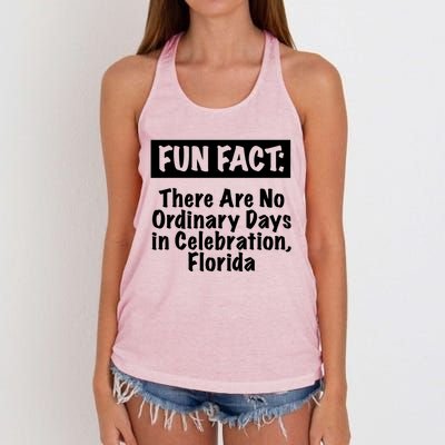 No Ordinary Days In Celebration Florida Pun Fl Joke Gift Women's Knotted Racerback Tank