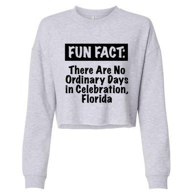 No Ordinary Days In Celebration Florida Pun Fl Joke Gift Cropped Pullover Crew